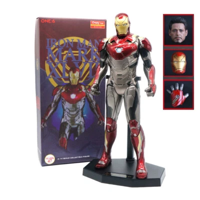Figura de acción Crazy Toys SuperHero Iron Man MK47 12"" modelo coleccionable en caja Foto 1 de 4
