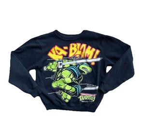 Vintage 1991 TMNT Sweatshirt KA-BLAM! Teenage Mutant Ninja Turtles Boys size 14 - Picture 1 of 9