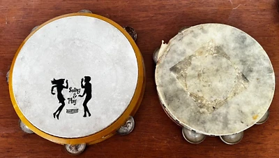 2 tamborines vintage, primativos, Emenee Swing & Play Foto 1 de 4