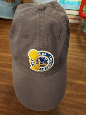 Golden State Warriors Hat Cap Strap Back Mens NBA Basketball Adidas 2017 Champs - Image 1 of 4