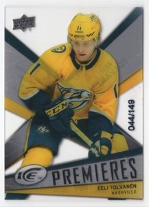 2018-19 UPPER DECK ICE PREMIERE ROOKIE /149 Eeli Tolvanen Nashville Predators