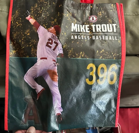 MLB Los Angeles Angels Style Mike Trout Tote Bag SGA Cover