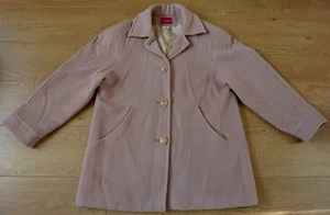 Vintage Coat Wool Cashmere Blend Les Essentiels de Daxon Ladies Camel Size UK 16 - Picture 1 of 12