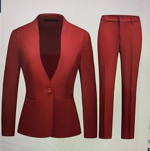 Lamgool Women's Suit 2 Pieces Pants/Blazer Business Casual Outfit XXL - Picture 1 of 13