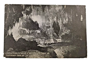 Skeleton Gorge Caverns Lury Virginia VA by JD Strickler Postcard 1920 - Picture 1 of 2