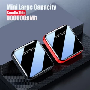 Mini 900000mAh Power Bank LCD LED USB Portable External Battery Backup Charger - Picture 1 of 14