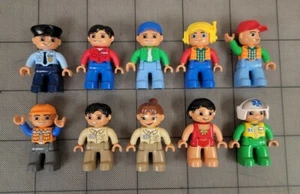 Duplo Lot Of (10) Figure People Pieces Minifigures Mixed Men Women - Picture 1 of 1