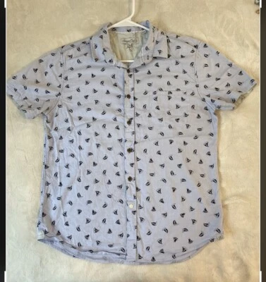 Sovereign Code Button Up Short Sleeve Shirt - Men's M - Blue - Image 1 of 4