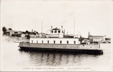 NS 'Sir Charles Tupper' Ship Strait of Canso Auto Ferry Fad RPPC Postcard H12