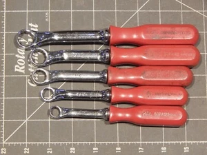 Mac 5Pc BOPA SAE Red Comfort Grip Box Wrench Set 3/8" 5/8" 12Pt Boxed - Picture 1 of 5