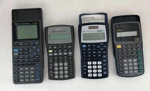 Lot of 4 Texas Instrument TI Calculators~TI BA II Plus TI-82 TI-30x TI-30XIIS  - Picture 1 of 12