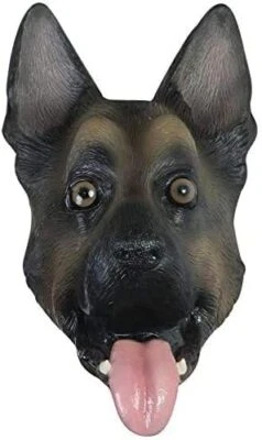 German Shepherd Mask Animal Dog Fancy Dress Up Halloween Adult Costume Accessory - Image 1 of 2
