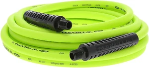 Flexzilla Air Hose, 1/4 In. X 25 Ft., 1/4 In. MNPT Fittings, Hybrid, Zillagreen - Picture 1 of 7
