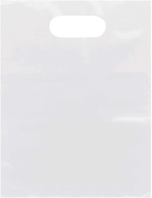 "Bolsas transparentes de plástico 250 mercancía esmerilada compras troqueladas escarchadas 15"" x 18"" x 4""" Foto 1 de 3