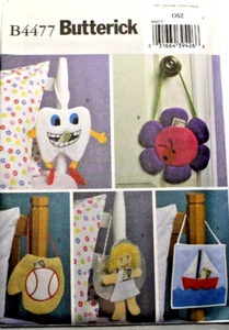 Almohadas de hada de dientes Butterick 4477 patrón de costura (bola de flor de dientes bote para niñas) - Imagen 1 de 2