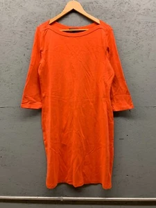 Lauren Ralph Lauren Womens Crew Neck Long Sleeve Shift Dress Size XL Orange - Picture 1 of 11