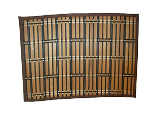 Bamboo Placemats Set of 4 Rolling Brown Black 13" x 18" Dinner Kitchen Bar - Picture 1 of 4