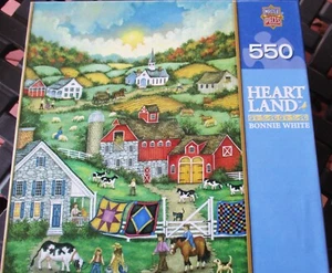 550 Piece Bonnie White Art Puzzle " The Colors of Fall" 18" x 24" Heartland - Picture 1 of 3