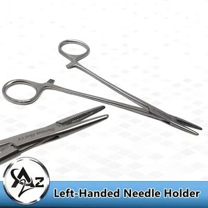 Soporte de aguja para zurdos Mayo Hegar 6" conductor sutura dental quirúrgica veterinaria - Imagen 1 de 3