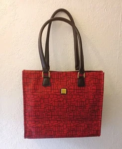 Used Diane von Furstenburg Women’s Red Leather Travel Tote Bag - Picture 1 of 15
