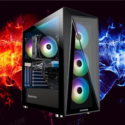iBuyPower ARGB Gaming Desktop i7 Computer PC 32GB RAM 1TB SSD RTX4060 Win11 - Image 1 of 4