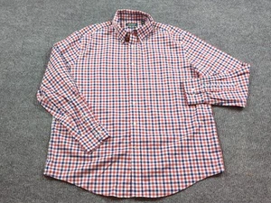 Lauren Ralph Lauren Shirt Mens 17.5-34/35 Blue Red Check Long Sleeve Cotton - Picture 1 of 9