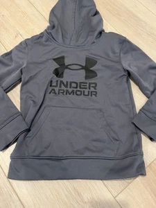 Gray Under Armour Boys Hoodie Size 6 - Picture 1 of 4