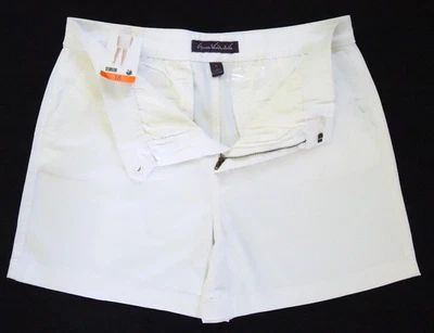 NWT Gloria Vanderbilt Women's Chino Shorts, White, Size 16 FREE SHIP - Image 1 of 4