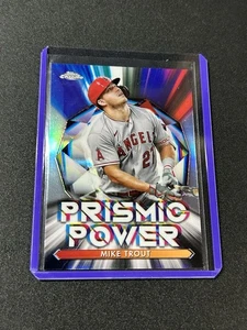 2021 Topps Chrome MIKE TROUT rifrattore di potenza prismico #PP-2 E2 - Foto 1 di 2