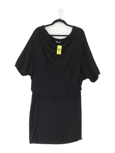 Jigsaw Women's Midi Dress L Black Silk with Cotton Jumper Dress - Picture 1 of 8