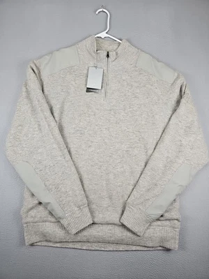 Cutter & Buck CB WeatherTec Lambs Wool XXL Cement 1/4 Zip L/S Sleeve Logo NWT - Image 1 of 4