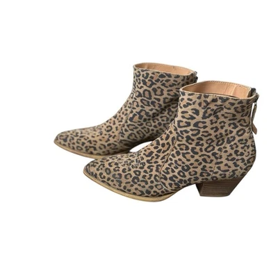 Dingo Mujer Klanton Botín 8M Leopardo Cremallera Tacón al Tobillo Moda Zapato Occidental Foto 1 de 4