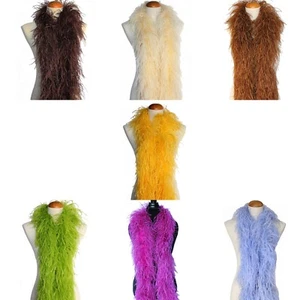 Boa de plumas de avestruz de 4 capas baile boda Halloween disfraz fotografía ¡NUEVO! - Imagen 1 de 8