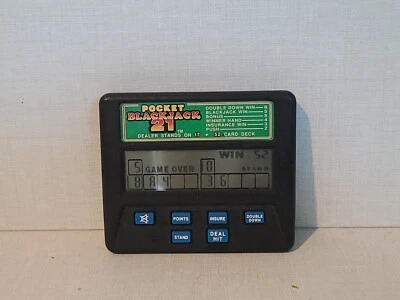 Vtg Radica Pocket Blackjack 21 Card Game Handheld Electronic 1450 Free Shipping - Image 1 of 4