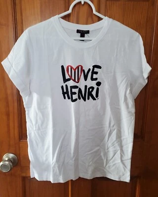 Camiseta blanca Henri Bendel LOVE HENRI NUEVA SIN ETIQUETAS talla S/M Foto 1 de 4