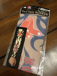 Boston Red Sox MLB Tattoo Arm Sleeve Sun Block Nylon Baseball Halloween NUEVO! - Imagen 1 de 1