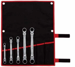 TONE FLEXIBLE HEAD GEAR WRENCH 5 PIECES BAG SET (8x10～17x19mm) RMFW500 - Picture 1 of 1