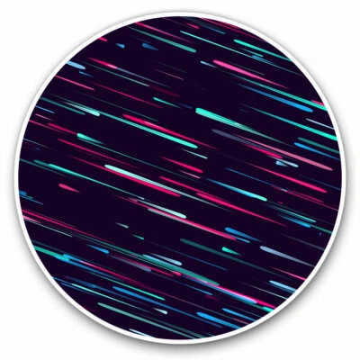 2 x Vinyl Stickers 25cm - Colourful Neon Lines Speed Cool Gift #2167 - Image 1 of 4