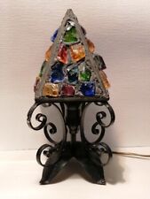 Vintage Peter Marsh Rock Glass Table Lamp 1950’s - Hand Made