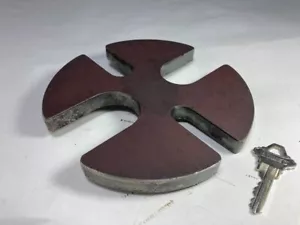3-7/8" STEEL 1 T Slotted ANVIL WHEEL Arbor Press Plate - Picture 1 of 4