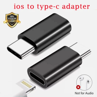 1PC iPhone 8 pin Female to Male USB-C Type C Converter Adapter Charger For iPad - Image 1 of 4
