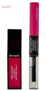 REVLON Colorstay Overtime 16Hour LipColor #470 ALL NIGHT FUCHIA + Lip Stain #015 - Picture 1 of 5