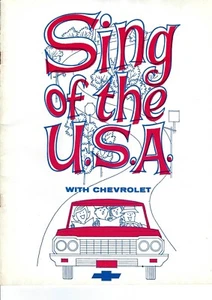 1964 Chevrolet Sing Of The USA songbook. 25 pages. Lyrics to 150+ songs - Imagen 1 de 3