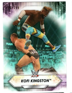 KOFI KINGSTON 2021 TOPPS WWE AQUA PARALLEL /299 - Picture 1 of 1