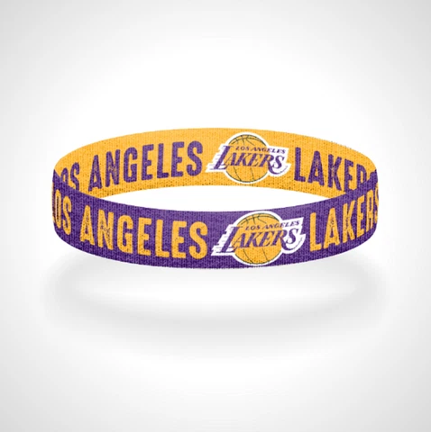 Reversible Los Angeles Lakers Bracelet Wristband LA Lakers Laker Nation Cover