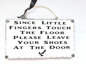 Remove Your Shoes Wipe Feet Sign Wall Plaque Home Decor Family New Home Gift - Picture 1 of 8