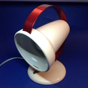 Space Age Tischlampe Wandlampe Philips weiß rot 70er Jahre - Bild 1 von 8