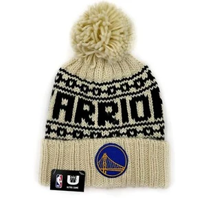 Golden State Warriors Beanie Hat Mens Womens NBA Basketball Fan Gear Gift Pom - Picture 1 of 5