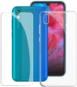 For HUAWEI HONOR 8S 2020 TEMPERED GLASS SCREEN PROTECTOR + CLEAR TPU CASE COVER - Picture 1 of 12