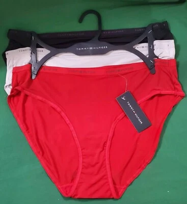 Paquete de 3 bikini Tommy Hilfiger con logotipo de nailon spandex talla M ~ nuevo con etiquetas  Foto 1 de 4